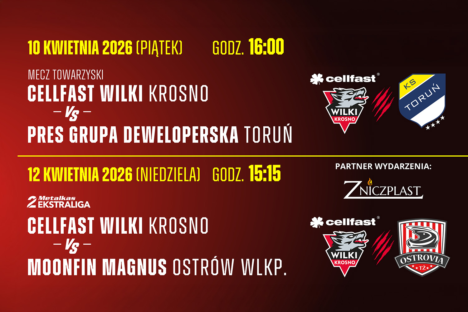 Czas na mecze z Toruniem i Ostrowem – Oto żużlowy plan weekendu w Krośnie