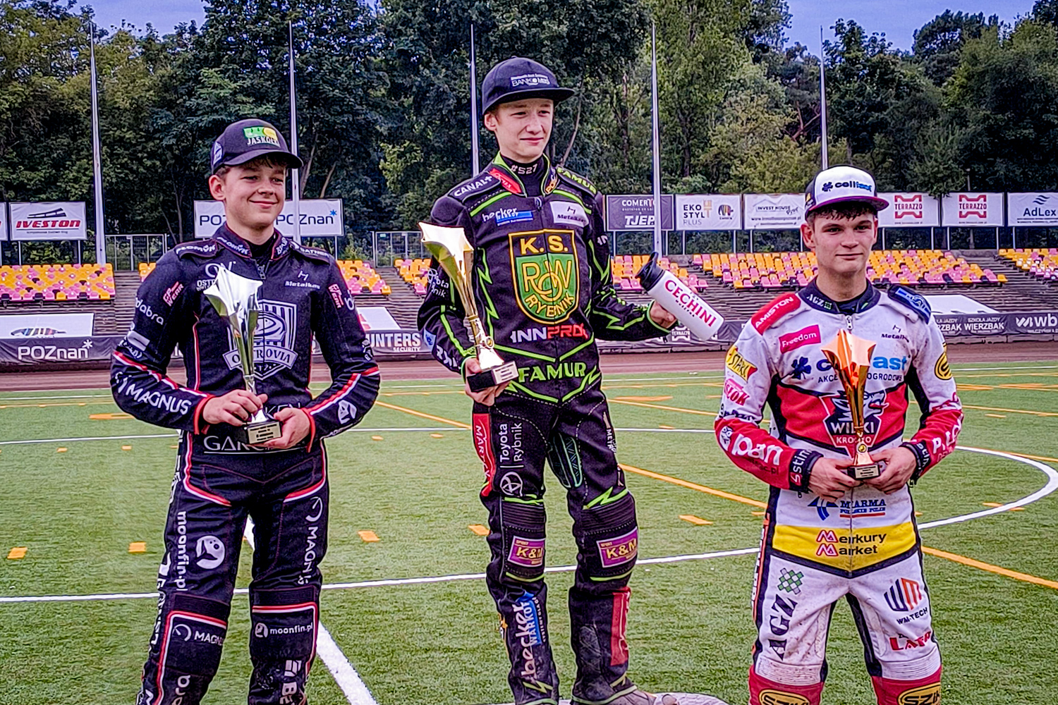 Fabian Brożyna na podium Pucharu GKSŻ 500R w Poznaniu
